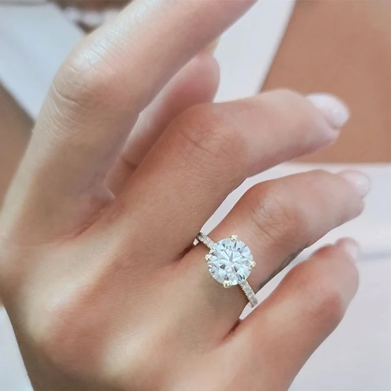 3 Carat Round Cut Lab Created Diamond Engagement Ring Solitaire 14k Yellow Gold CVD Lab Diamond Engagement Ring IGI Certificateg