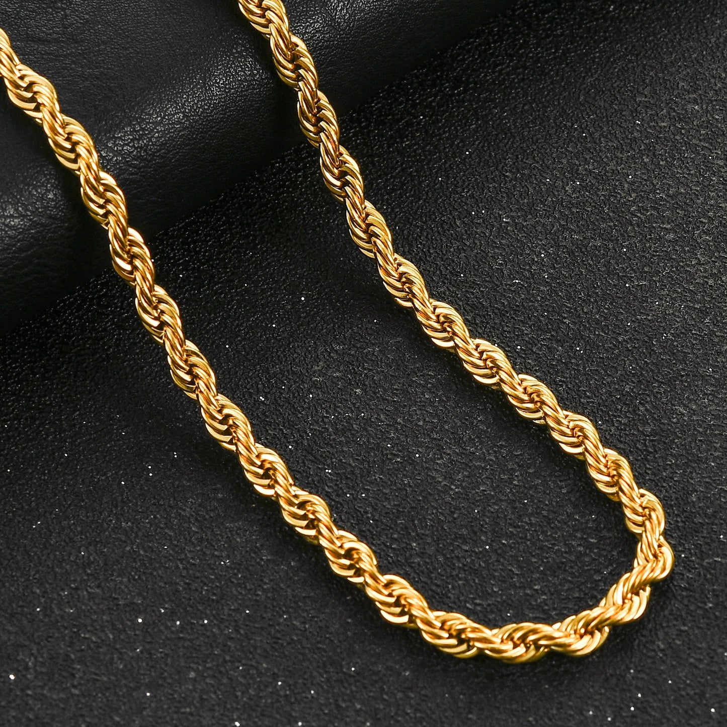 2/3/4/5/6mm Stainless Steel Twisted Rope Chain Necklace for Men Women Gold Color Plated Neck Chains Choker Metal Jewelry Gift