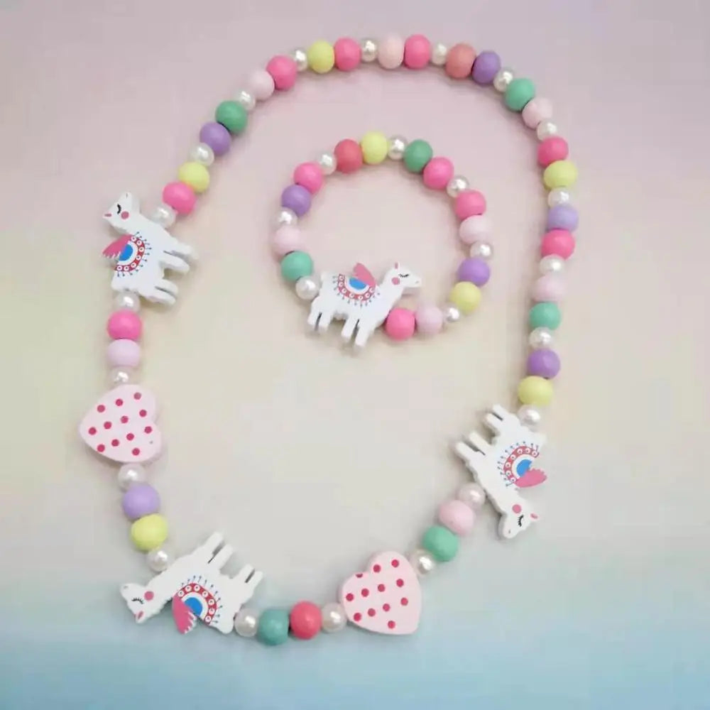25 styles Cute Animal Flower Cartoon Flower Children's sweater necklace bracelet for children gift cp2585