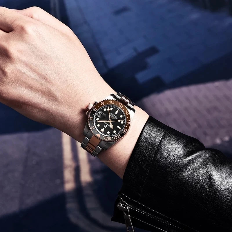 PAGANI DESIGN V3 Version GMT Watches Men's Luxury Sapphire Automatic Mechanical Watch 40MM Stainless Steel Waterproof Watch