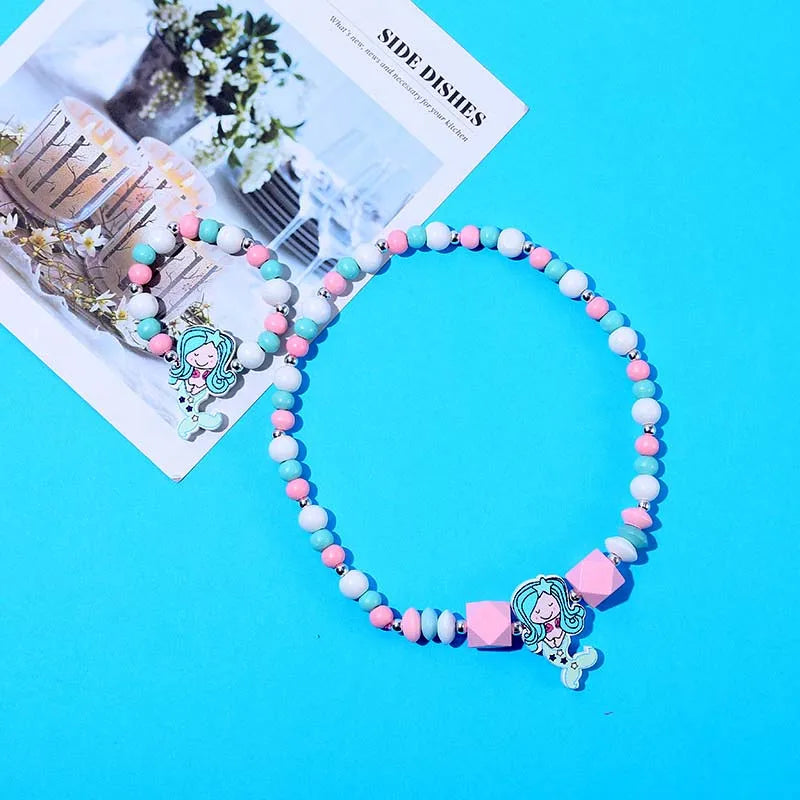 25 styles Cute Animal Flower Cartoon Flower Children's sweater necklace bracelet for children gift cp2585