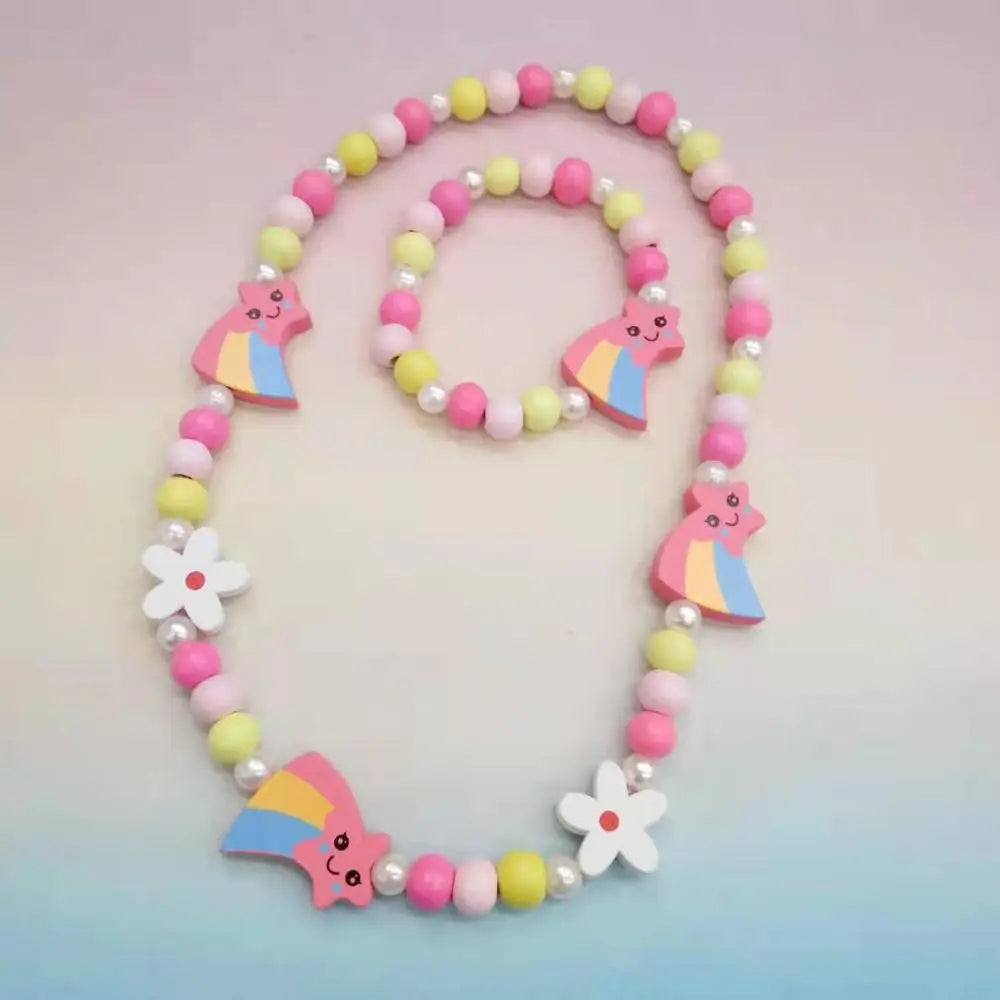25 styles Cute Animal Flower Cartoon Flower Children's sweater necklace bracelet for children gift cp2585