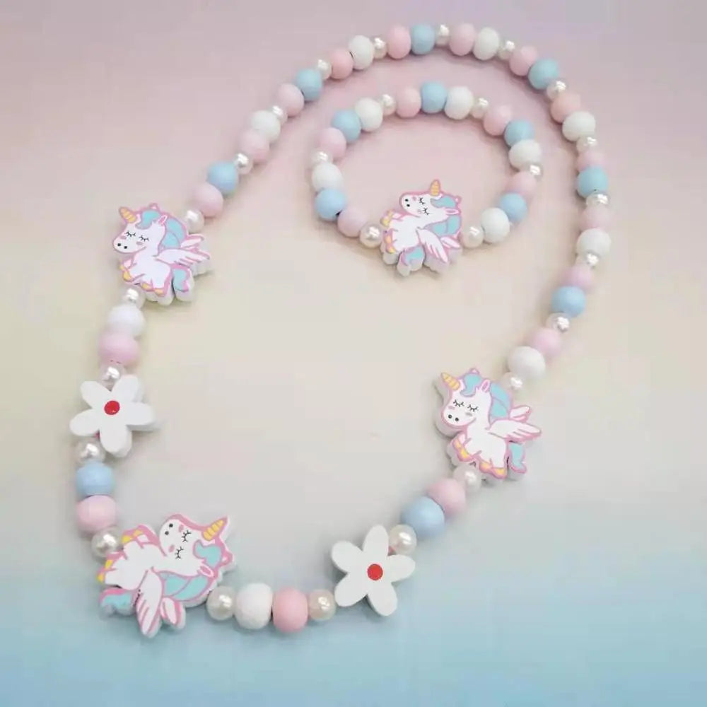 25 styles Cute Animal Flower Cartoon Flower Children's sweater necklace bracelet for children gift cp2585
