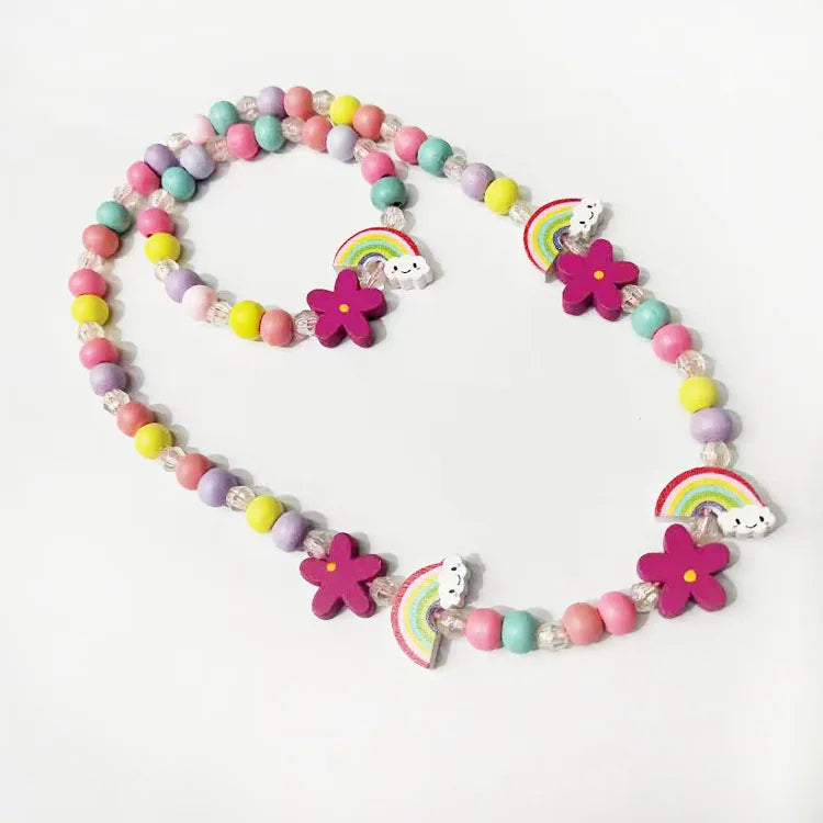 25 styles Cute Animal Flower Cartoon Flower Children's sweater necklace bracelet for children gift cp2585