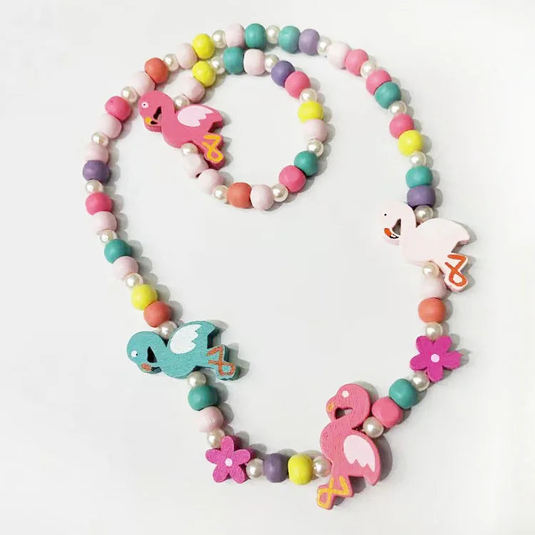 25 styles Cute Animal Flower Cartoon Flower Children's sweater necklace bracelet for children gift cp2585