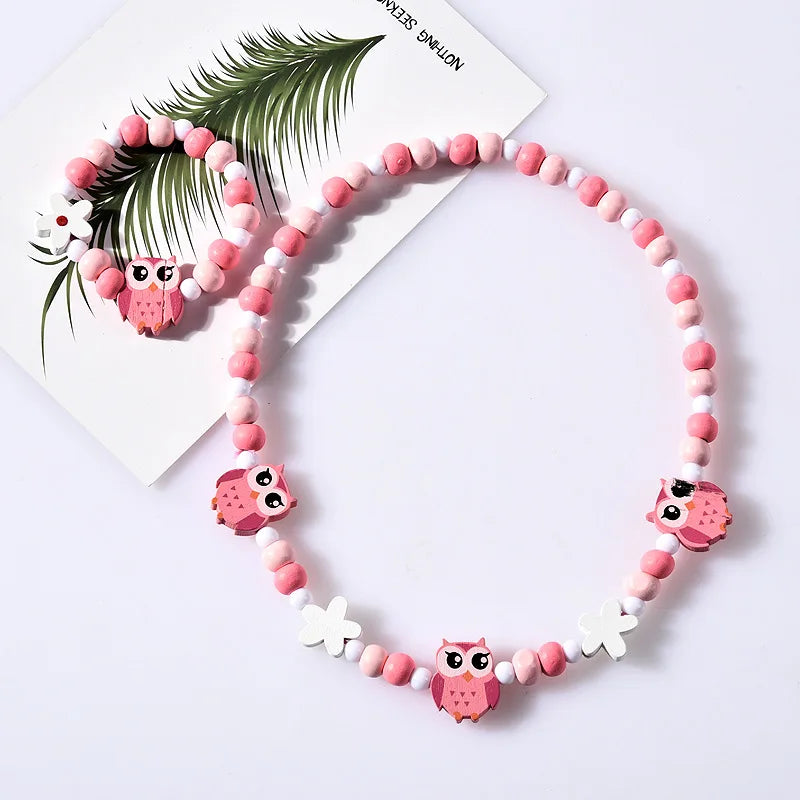 25 styles Cute Animal Flower Cartoon Flower Children's sweater necklace bracelet for children gift cp2585