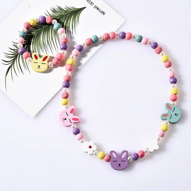 25 styles Cute Animal Flower Cartoon Flower Children's sweater necklace bracelet for children gift cp2585