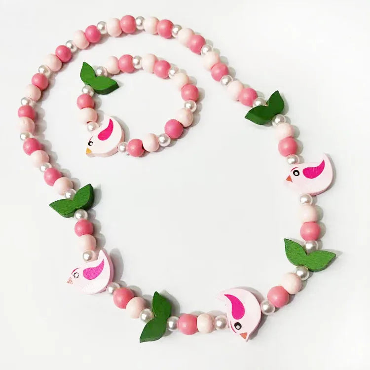 25 styles Cute Animal Flower Cartoon Flower Children's sweater necklace bracelet for children gift cp2585