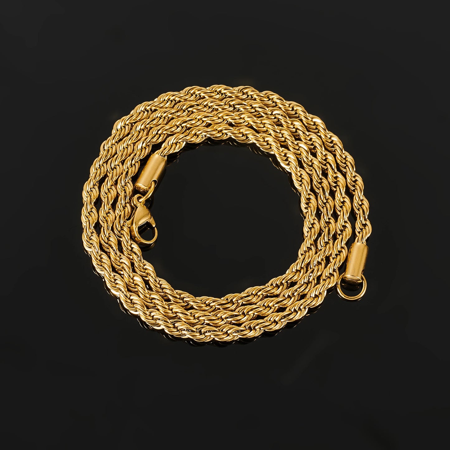 2/3/4/5/6mm Stainless Steel Twisted Rope Chain Necklace for Men Women Gold Color Plated Neck Chains Choker Metal Jewelry Gift