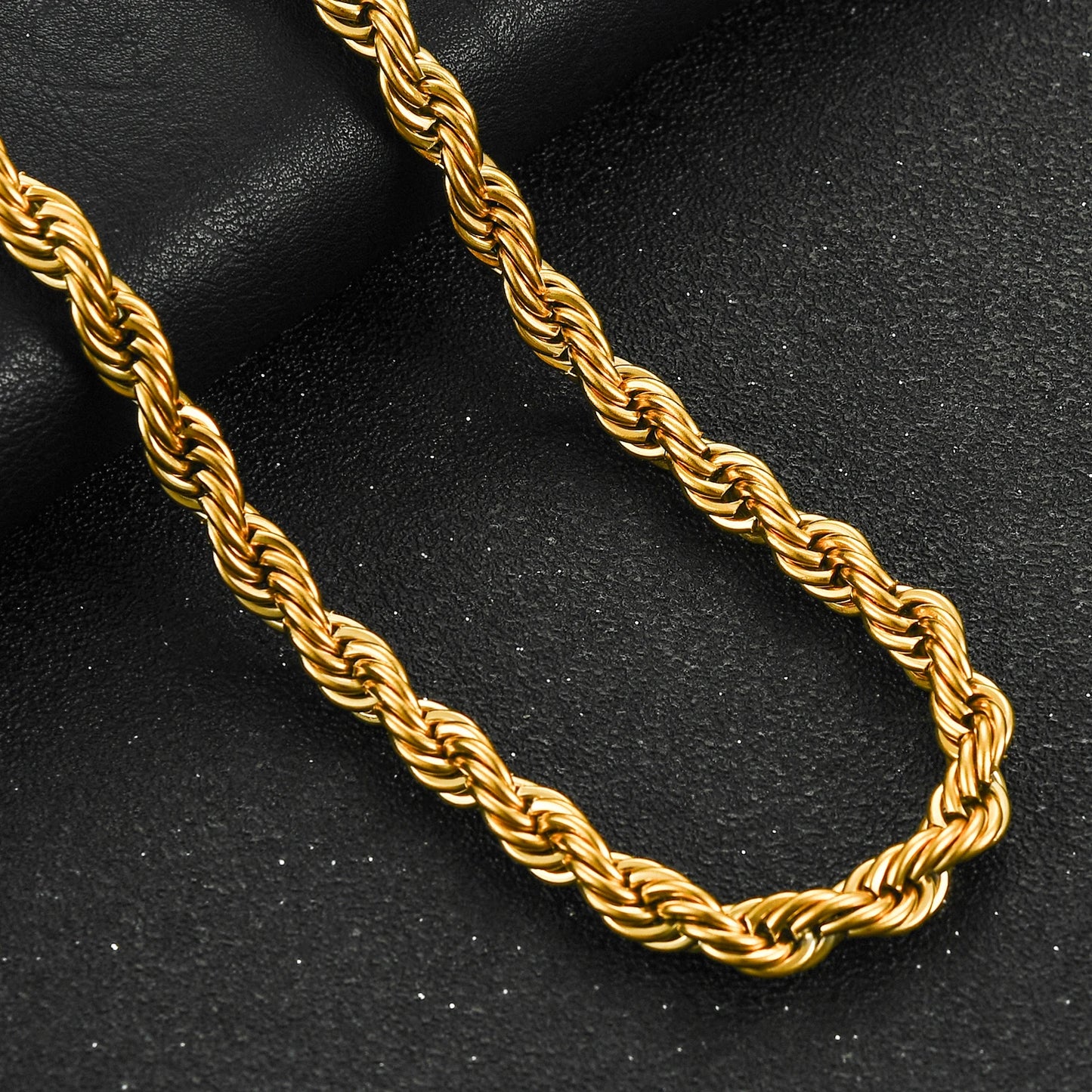 2/3/4/5/6mm Stainless Steel Twisted Rope Chain Necklace for Men Women Gold Color Plated Neck Chains Choker Metal Jewelry Gift