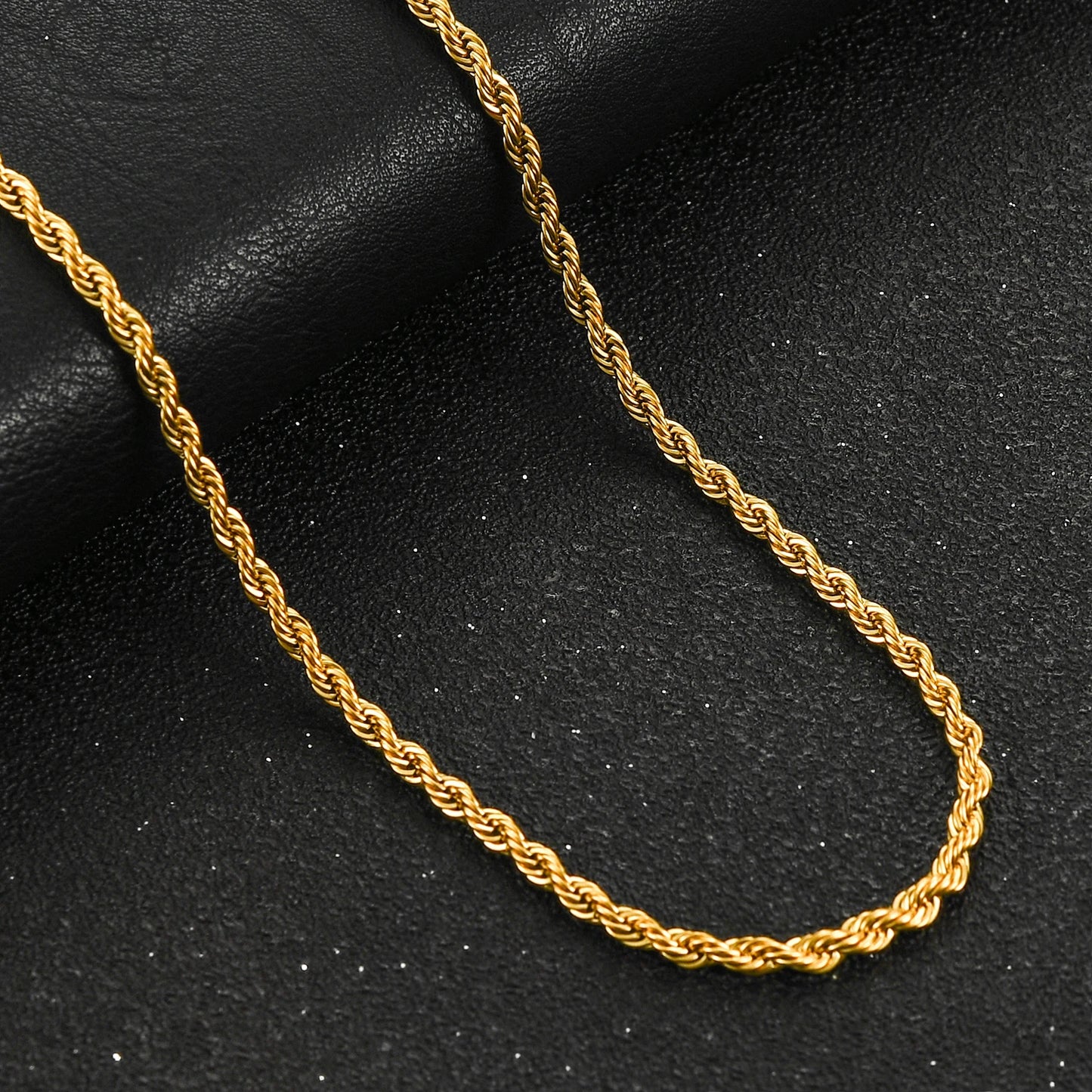 2/3/4/5/6mm Stainless Steel Twisted Rope Chain Necklace for Men Women Gold Color Plated Neck Chains Choker Metal Jewelry Gift