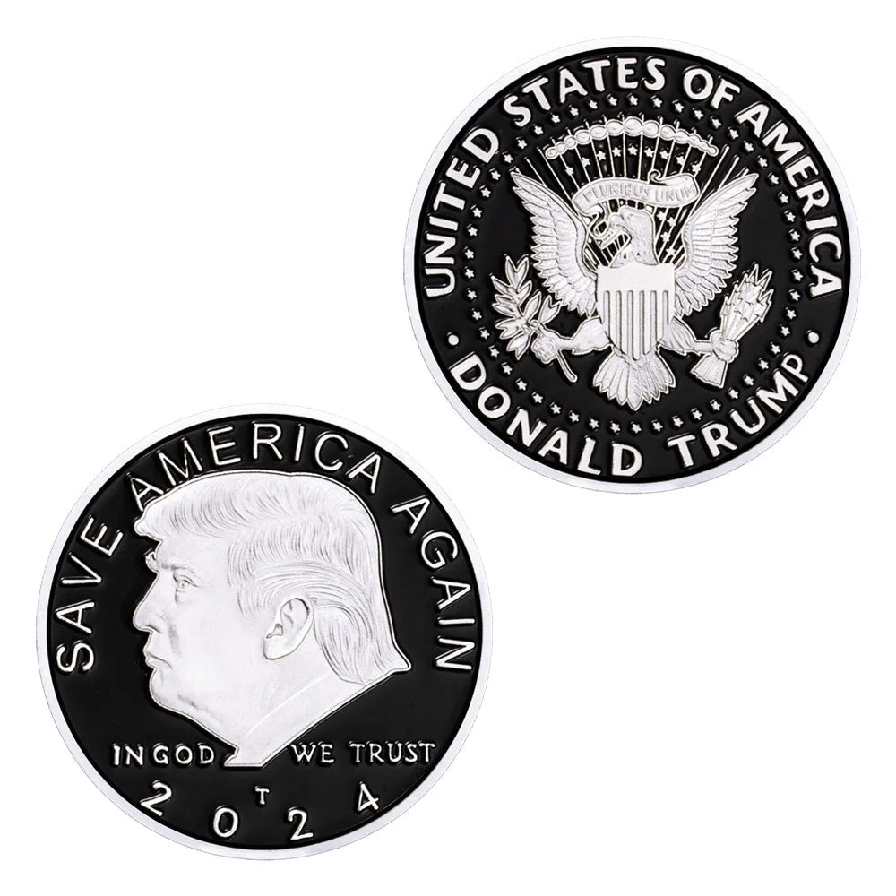 President of America Donald Trump 2024 Souvenir Coin Save America Again Trump Supporters Challenge Coin Gold Plated Coins gift
