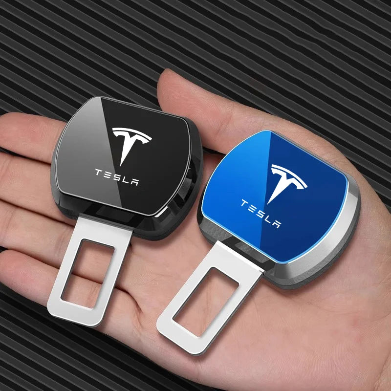 1/2PCS Car Seat Belt Extension Plug Auto Safety Seat Lock Clip Buckle For Tesla Model 3 Model S X Y Roadster SpaceX Accessories