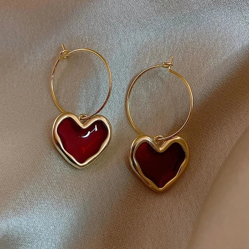 Love Heart Blue Earrings