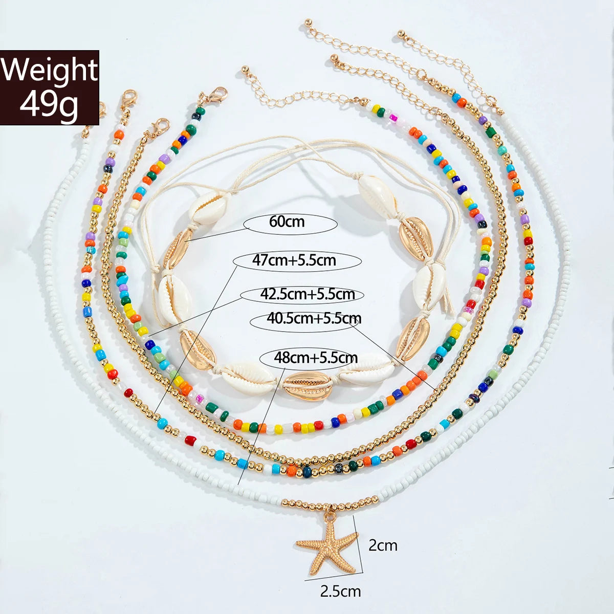 Tocona Bohemia Shell Starfish Pendant Necklace for Women Sand Beach Measle Chains Necklaces Jewelry Party Girls ожерелье 25134