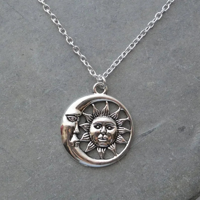 New Silver Color Star Necklaces Chain Pair of Celestial Best Friends Celestial Gift for Friend Long Necklaces Pendants Men Women