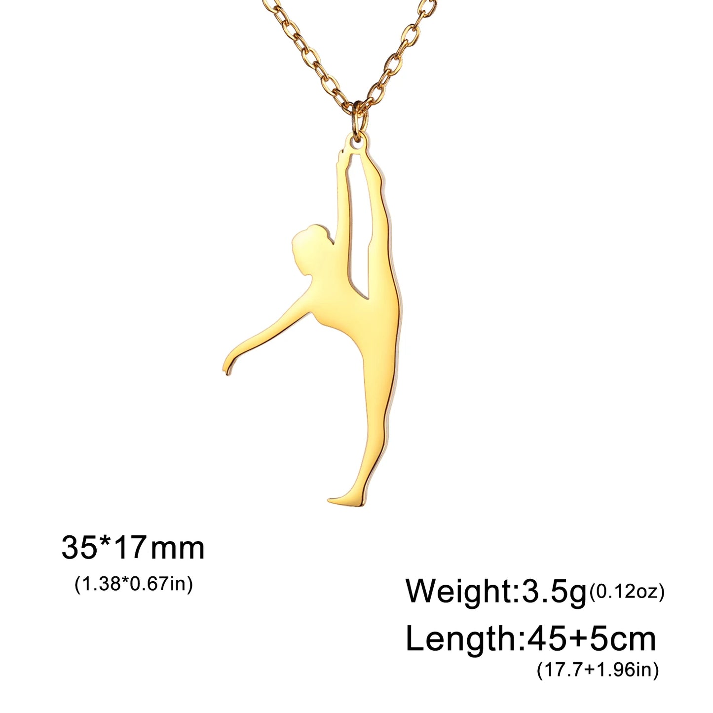 Rhythmic Gymnastics Necklace Women Trend 2025 Gymnast Stainless Steel Jewelry BFF Dancer Girl Sport Accessories Mother Day