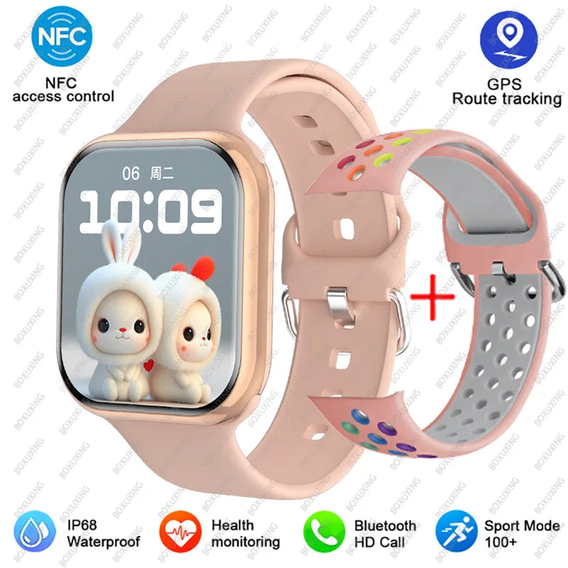 2024 New Smart Watch Women Ultra Series 8 GPS NFC Smartwatch Men BT Call Waterproof Wireless Charging 2.05 inch Screen Watch 9