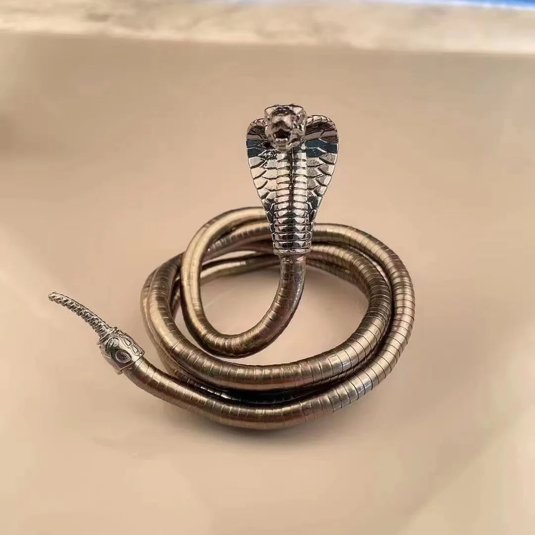 New Punk Hip Hop Metal Adjustable Gold Silver Color Snake Multi-Function Necklace For Women Girls Party Jewelry Wholesale