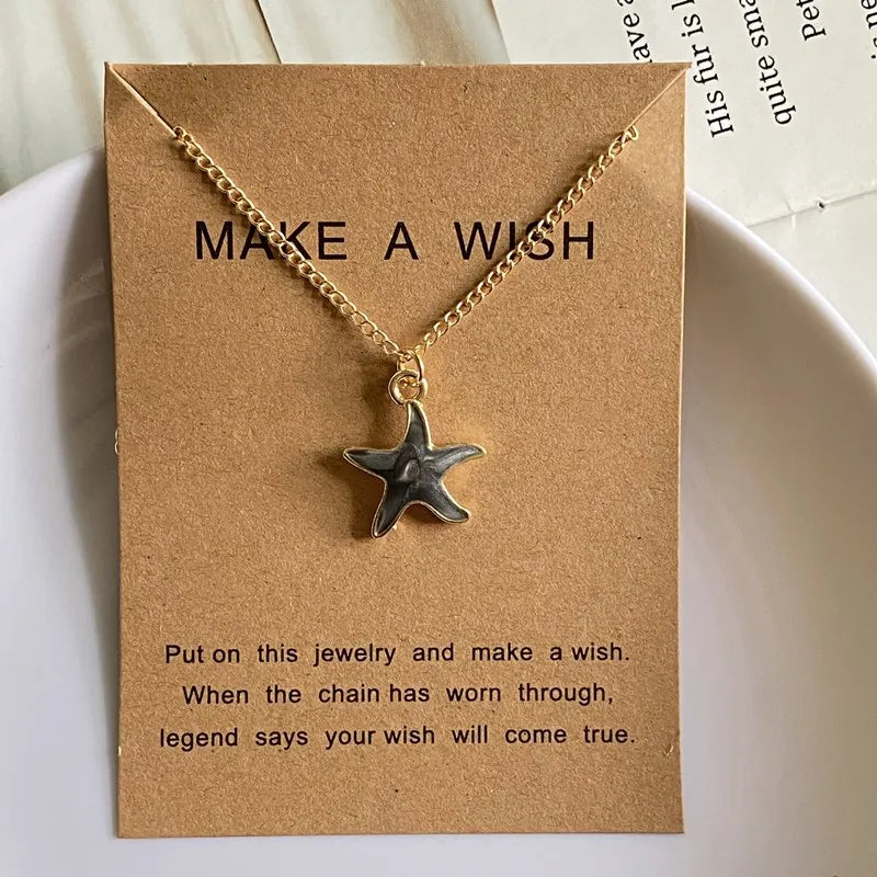 Starfish Necklace for Summer Holiday Gift Cute Lovely New Fashion Choker Necklace Wholesale Jewelry