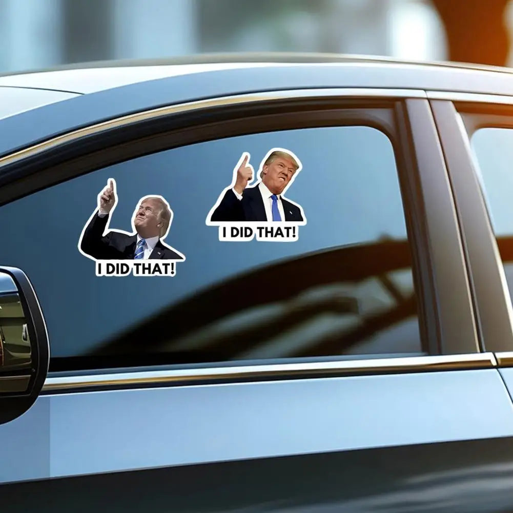 100Pcs 5cm Trump I Did That Stickers Decorative Cars Windows Trucks Bumpers Self-Adhesive Decals For Phone Laptop Car Toy Decor
