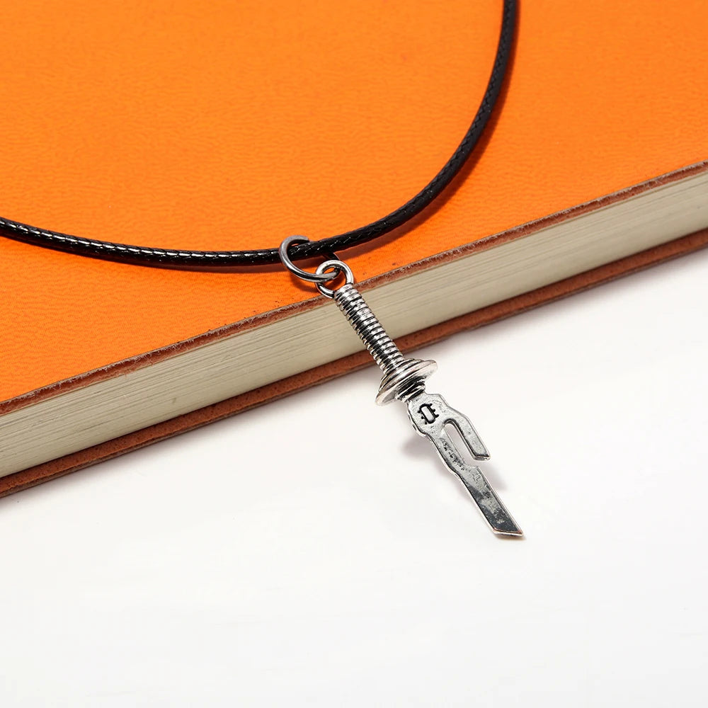 Anime Jujutsu Kaisen Fushiguro Toji Sword Necklace Spear of Tianri Knife Pendant Cosplay Necklaces For Unisex Choker Jewelry