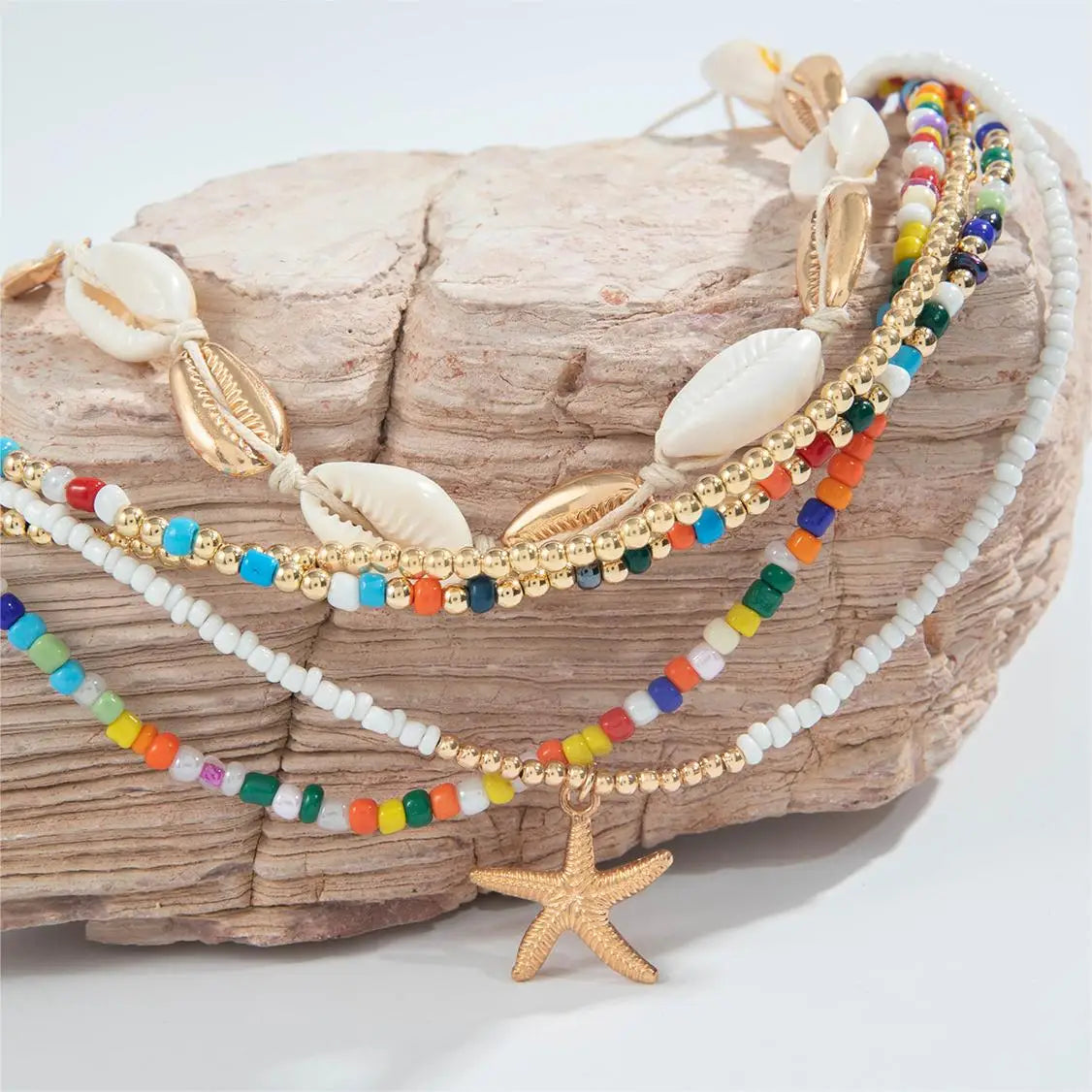 Tocona Bohemia Shell Starfish Pendant Necklace for Women Sand Beach Measle Chains Necklaces Jewelry Party Girls ожерелье 25134