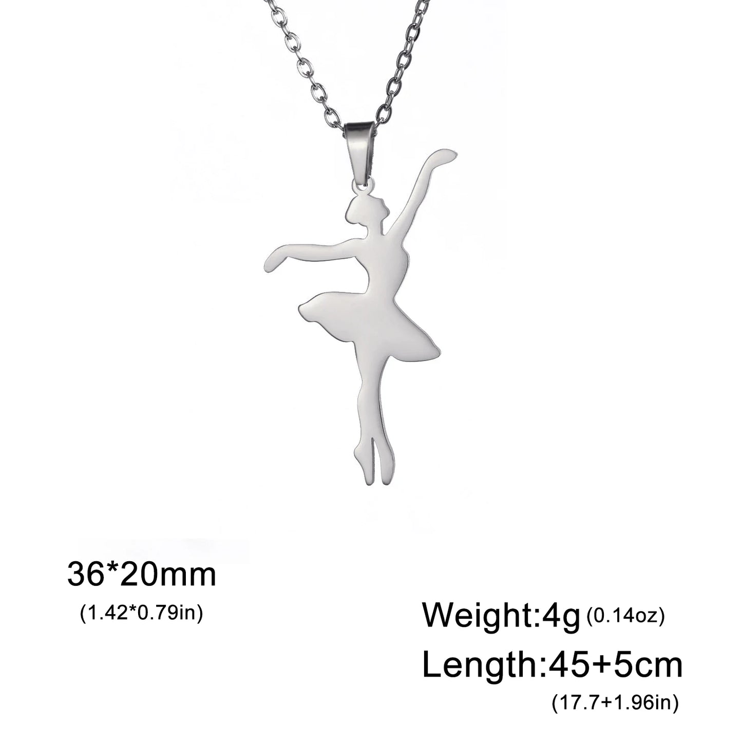Rhythmic Gymnastics Necklace Women Trend 2025 Gymnast Stainless Steel Jewelry BFF Dancer Girl Sport Accessories Mother Day