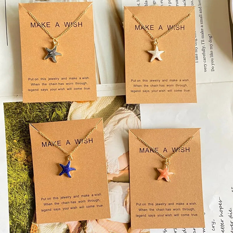 Starfish Necklace for Summer Holiday Gift Cute Lovely New Fashion Choker Necklace Wholesale Jewelry