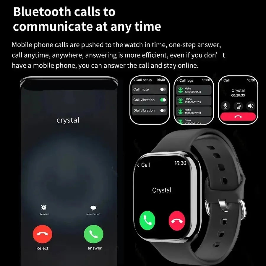 2025 NEW Smart Watch Wireless Charging Smartwatch Bluetooth Calls Men Women Watches Fitness Bracelet Custom Watch Face