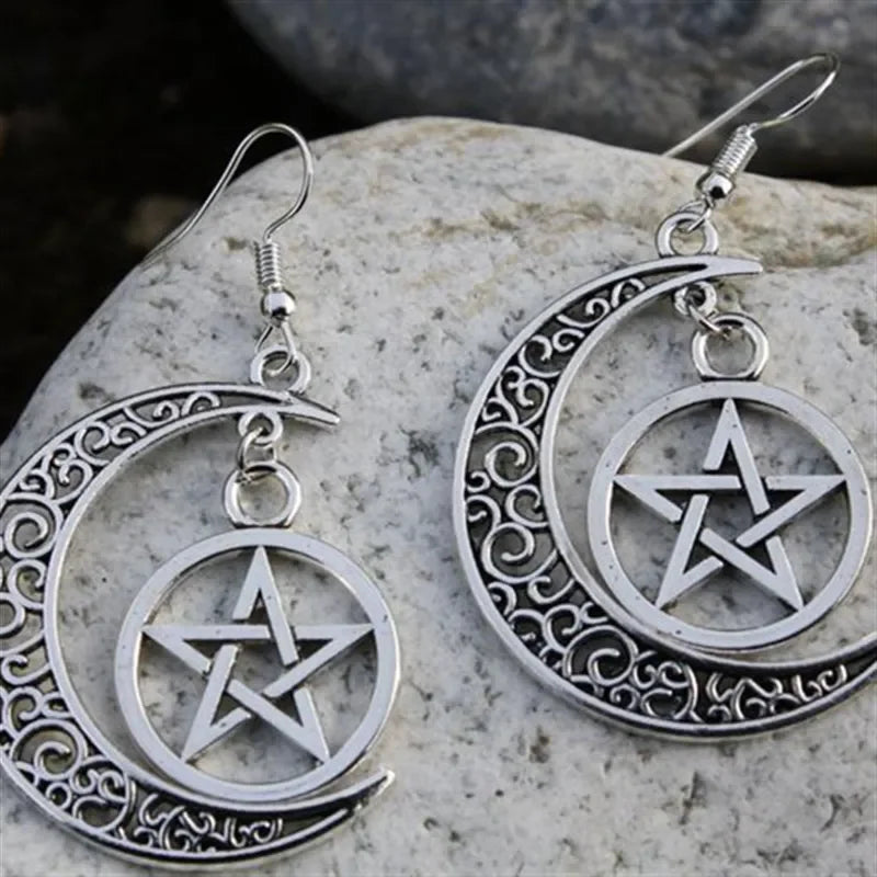 New Silver Color Star Necklaces Chain Pair of Celestial Best Friends Celestial Gift for Friend Long Necklaces Pendants Men Women