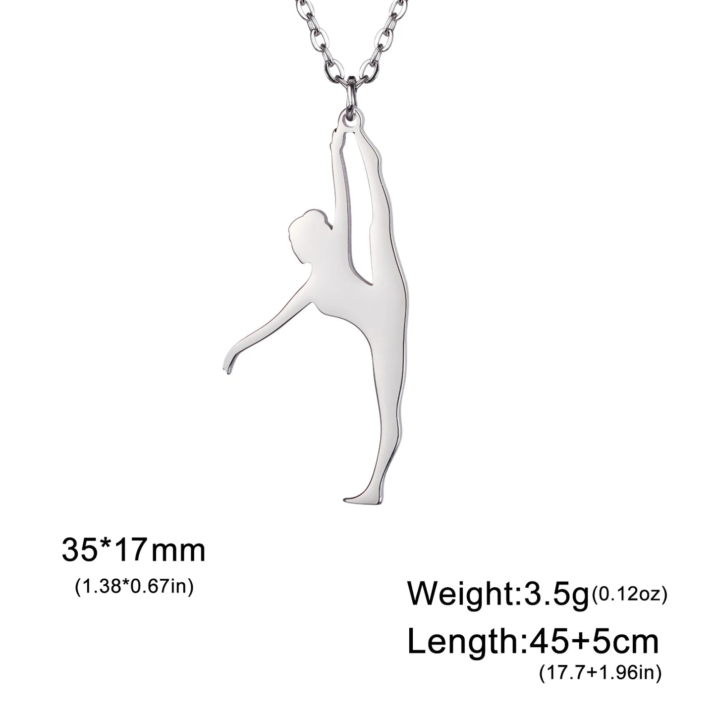 Rhythmic Gymnastics Necklace Women Trend 2025 Gymnast Stainless Steel Jewelry BFF Dancer Girl Sport Accessories Mother Day