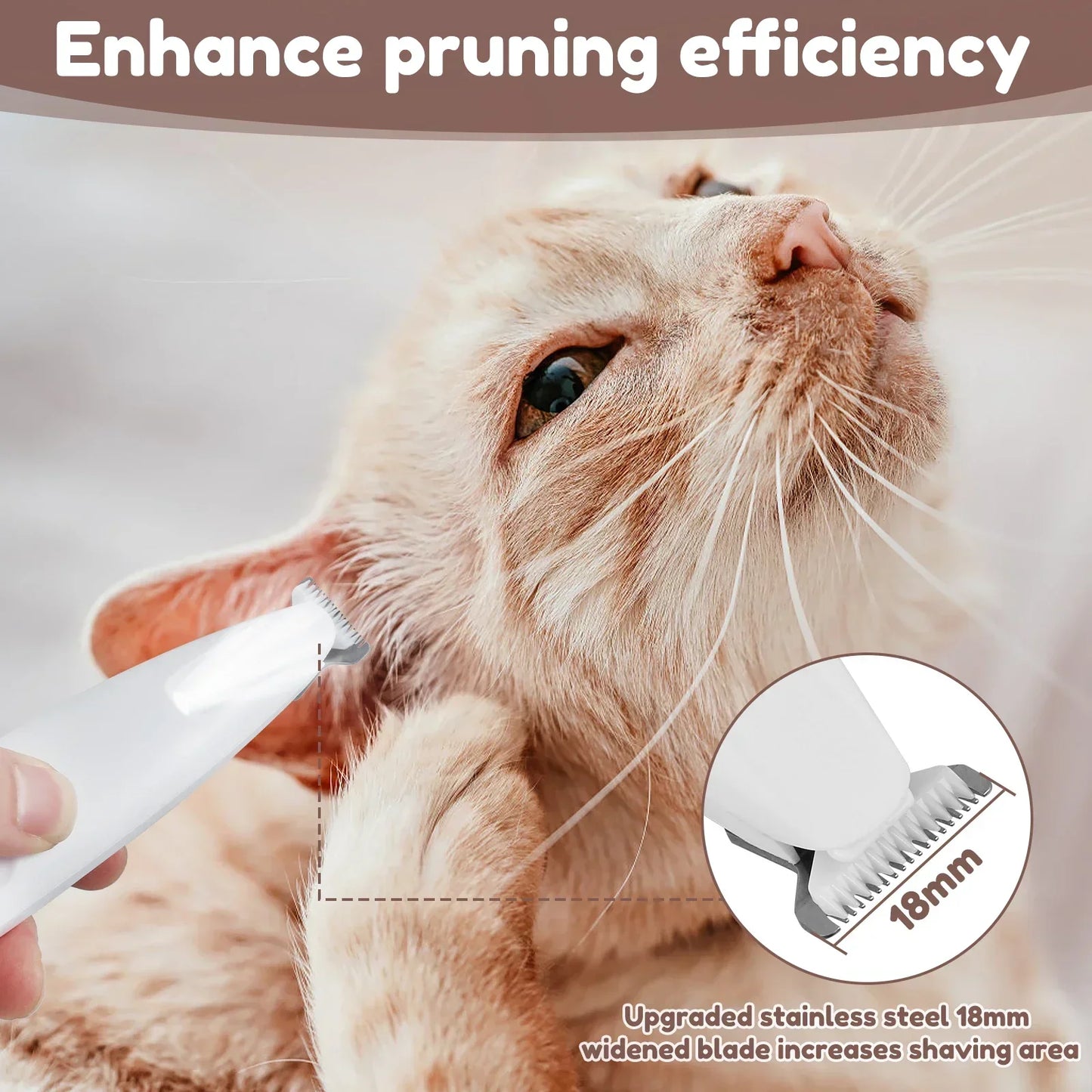 Dog Paw Trimmer with LED Light Fully Waterproof Pet Hair with LED Display Dog Clippers for Grooming 18mm Widen Blade pet items