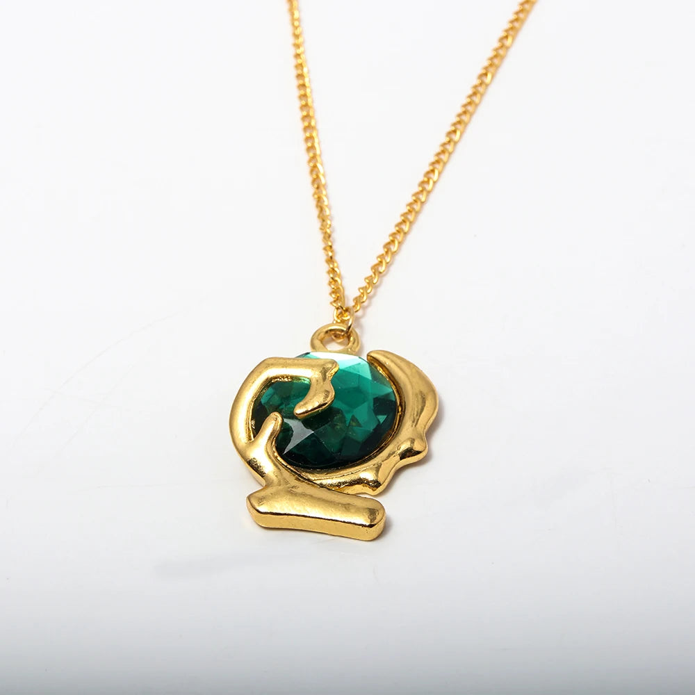 Zeldas Link Skyward Sword Red Heart Necklace Heart Containers Crystal Hearts Stones Pendant Necklace for Women Men Jewelry
