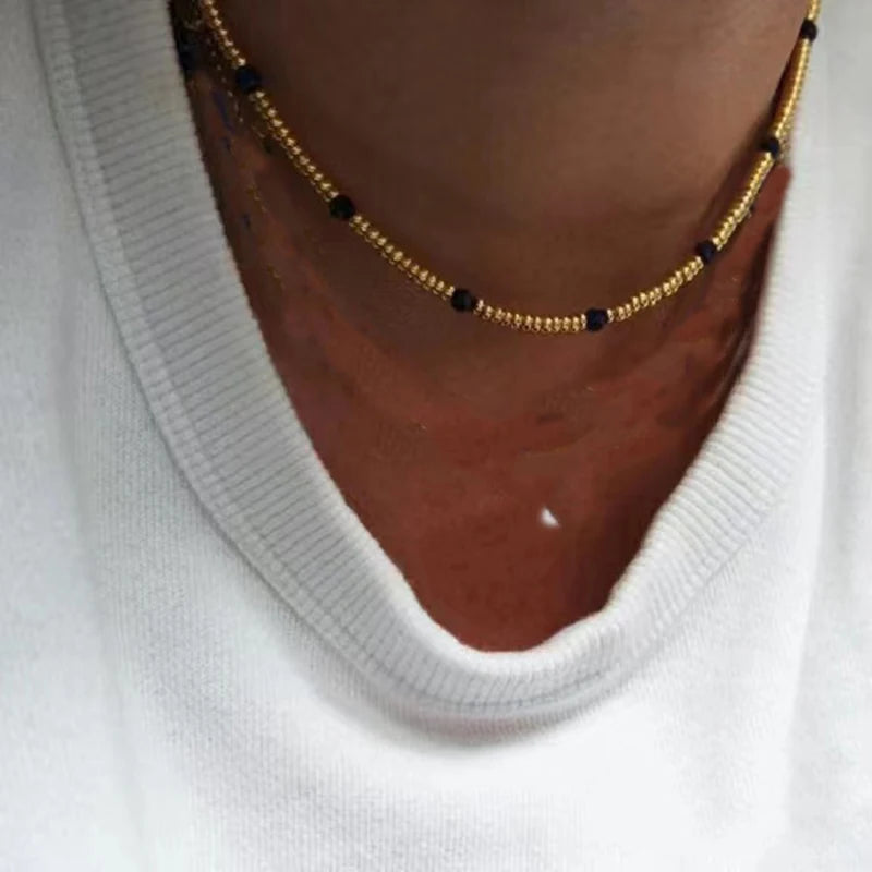 Bohemian Multilayer Handmade Beads Chain Fashion Necklaces Oil Heart Cross Pendant Jewelry For Women Accessories X0189