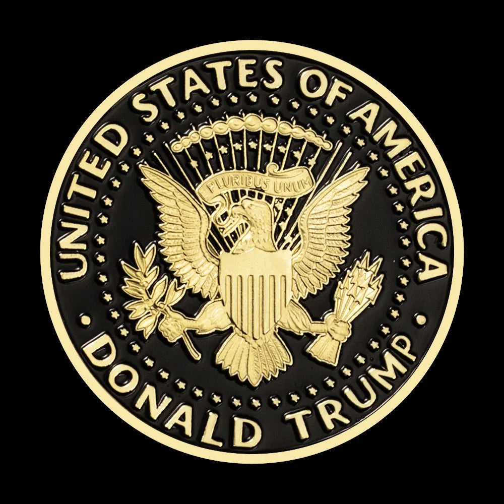 President of America Donald Trump 2024 Souvenir Coin Save America Again Trump Supporters Challenge Coin Gold Plated Coins gift