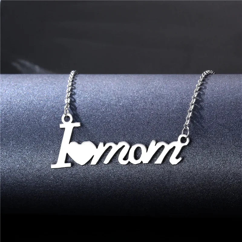Mama Letter Pendant Necklace For Women Mom Mother's Day Clavicle Chain Choker Stainless Steel Jewelry Minimal Gift