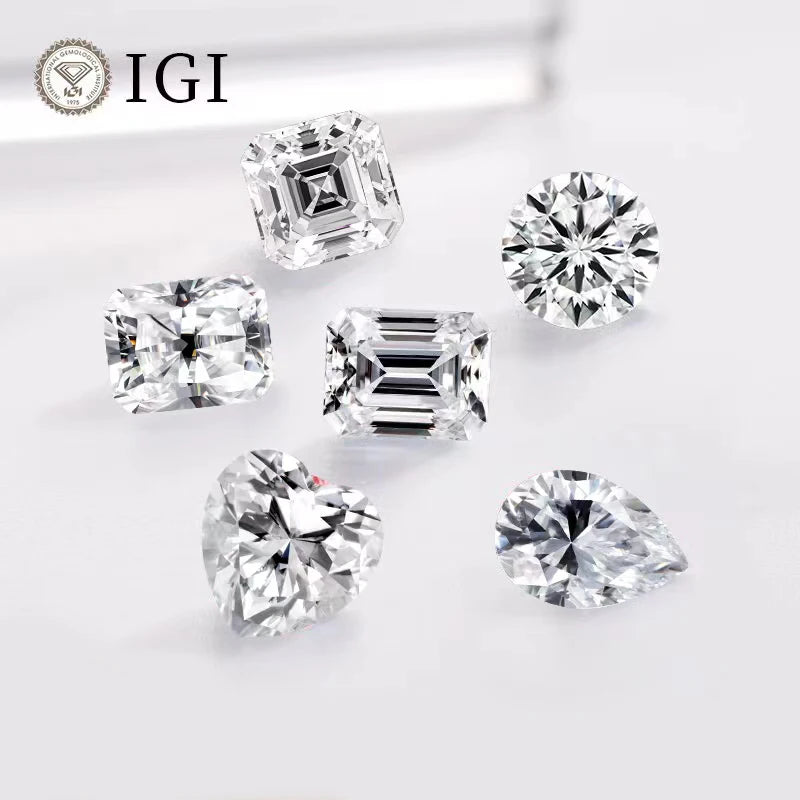 AEAW Customize Jewelry Loose Lab Grown Diamond CVD HPHT IGI Jewelry 10k14K 18K Ring Necklace Earring 1ct to 10ct DE Color VS-VVS