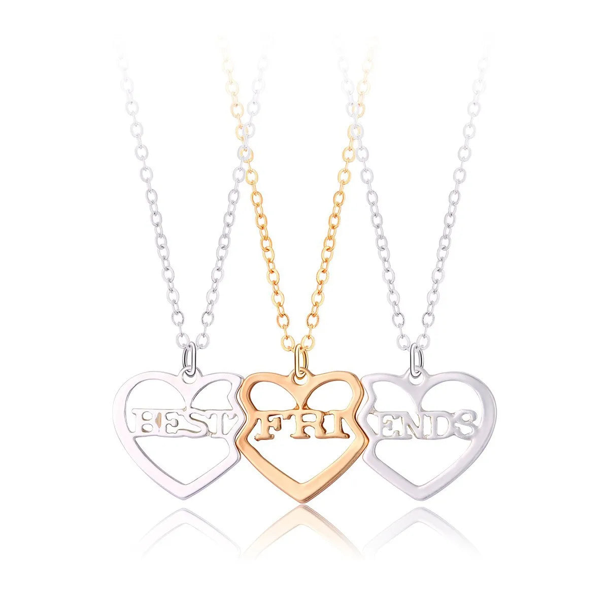 Lovecryst 3Pcs/set Sun Moon Star Pendant Necklace Best Friend Bff Friendship Couple Necklace Fashion Jewelry