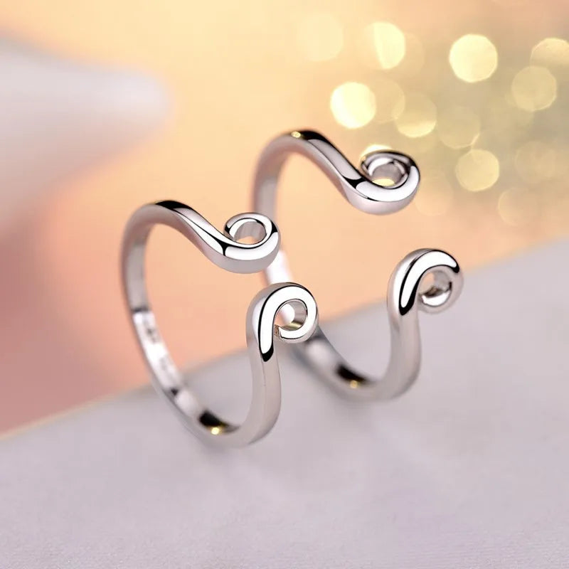 925 Sterling Silver Moissanite Diamond Couple Rings for Lovers Matching Wedding Jewelry Set