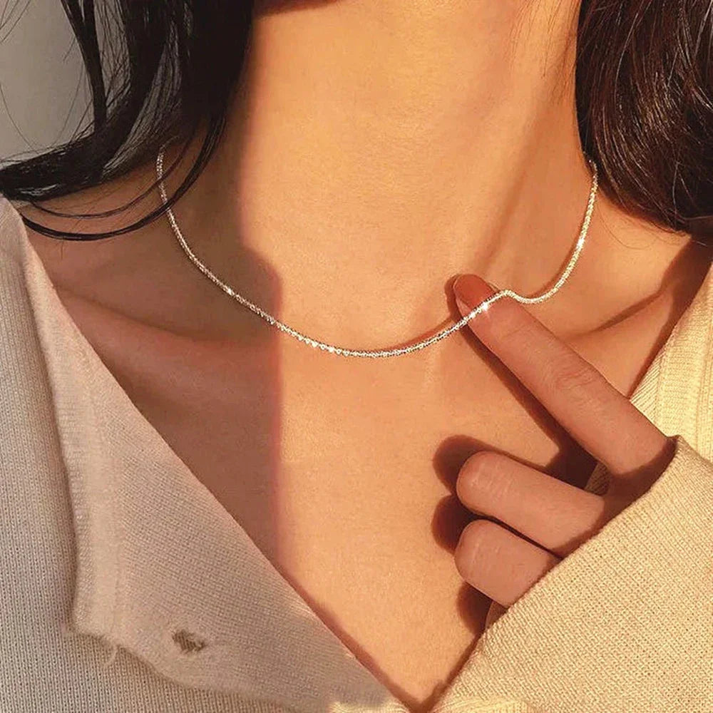 SUMENG 2024 New Fashion Kpop Pearl Choker Necklace Cute Double Layer Chain Pendant For Women Jewelry Girl Gift