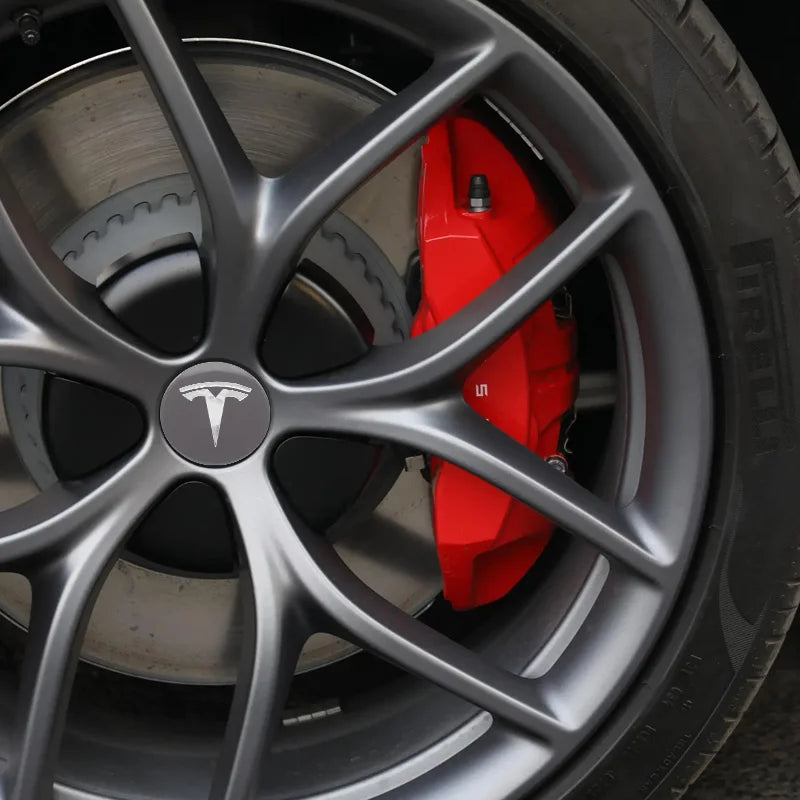 4Pcs 56mm Car Wheel Center Hub Caps Badge Sticker Emblem Decals Accessories For Tesla Model 3 Model Y S Auto Styling Decorates