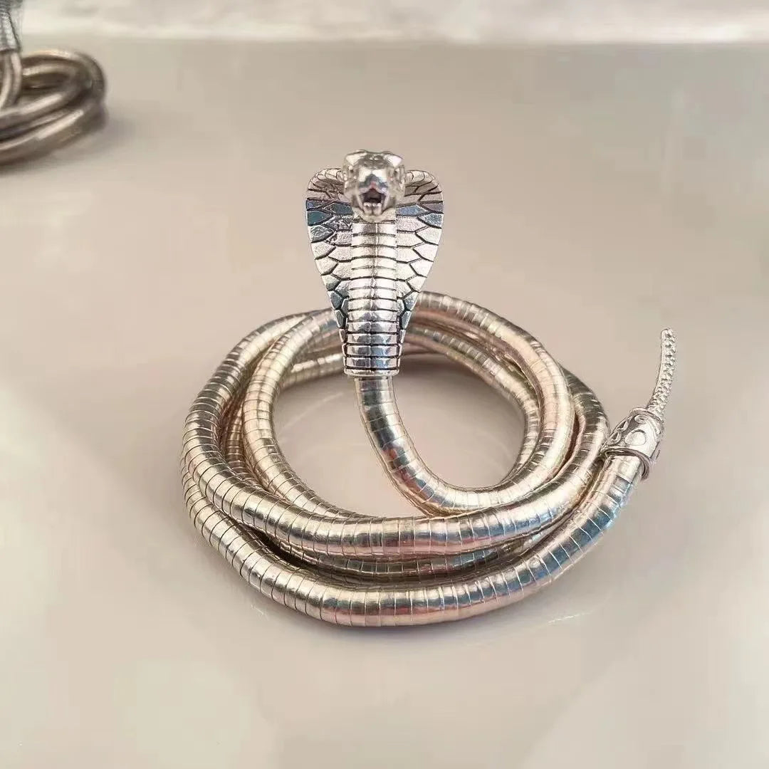 New Punk Hip Hop Metal Adjustable Gold Silver Color Snake Multi-Function Necklace For Women Girls Party Jewelry Wholesale