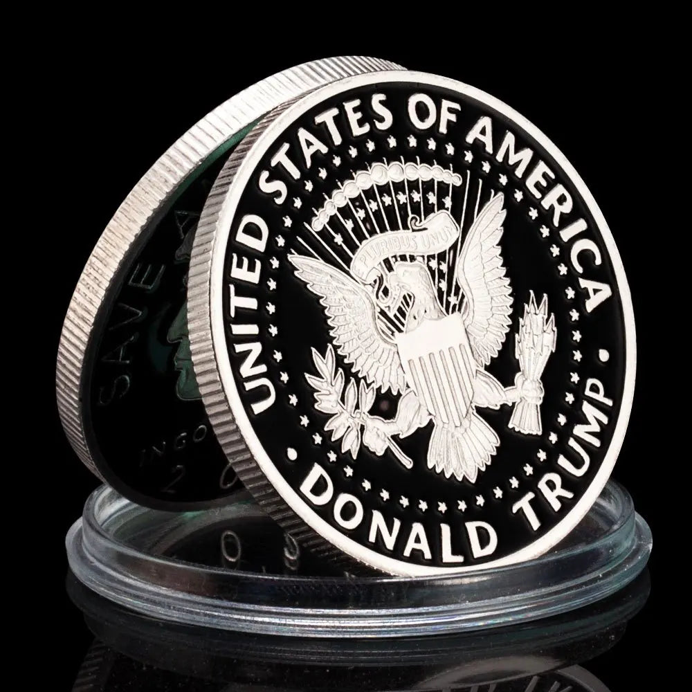 President of America Donald Trump 2024 Souvenir Coin Save America Again Trump Supporters Challenge Coin Gold Plated Coins gift