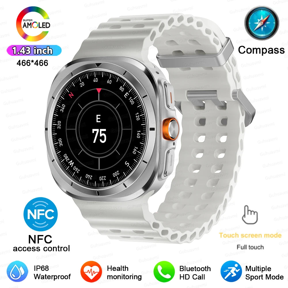 New For Samsung Galaxy Watch 7 Ultra Smart Watch Men women Custom Dial HD AMOLED Voice Call NFC GPS Sport Fitness Watches 2024