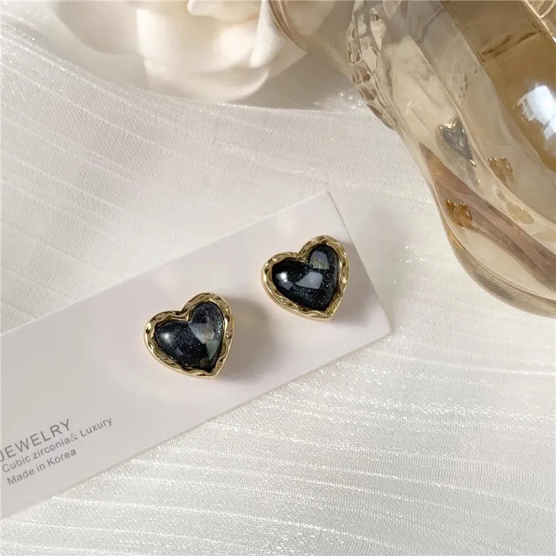 Love Heart Blue Earrings