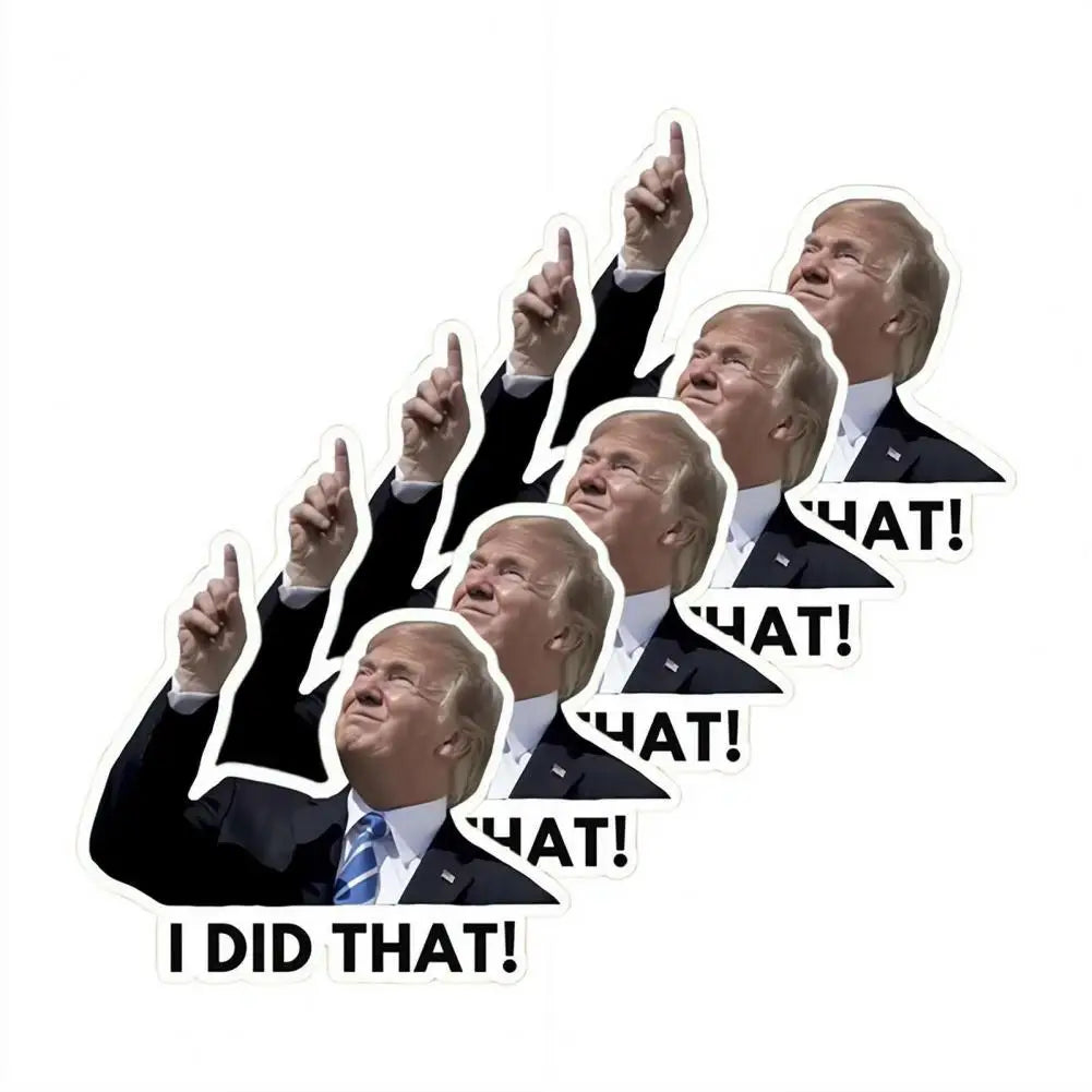 100Pcs 5cm Trump I Did That Stickers Decorative Cars Windows Trucks Bumpers Self-Adhesive Decals For Phone Laptop Car Toy Decor