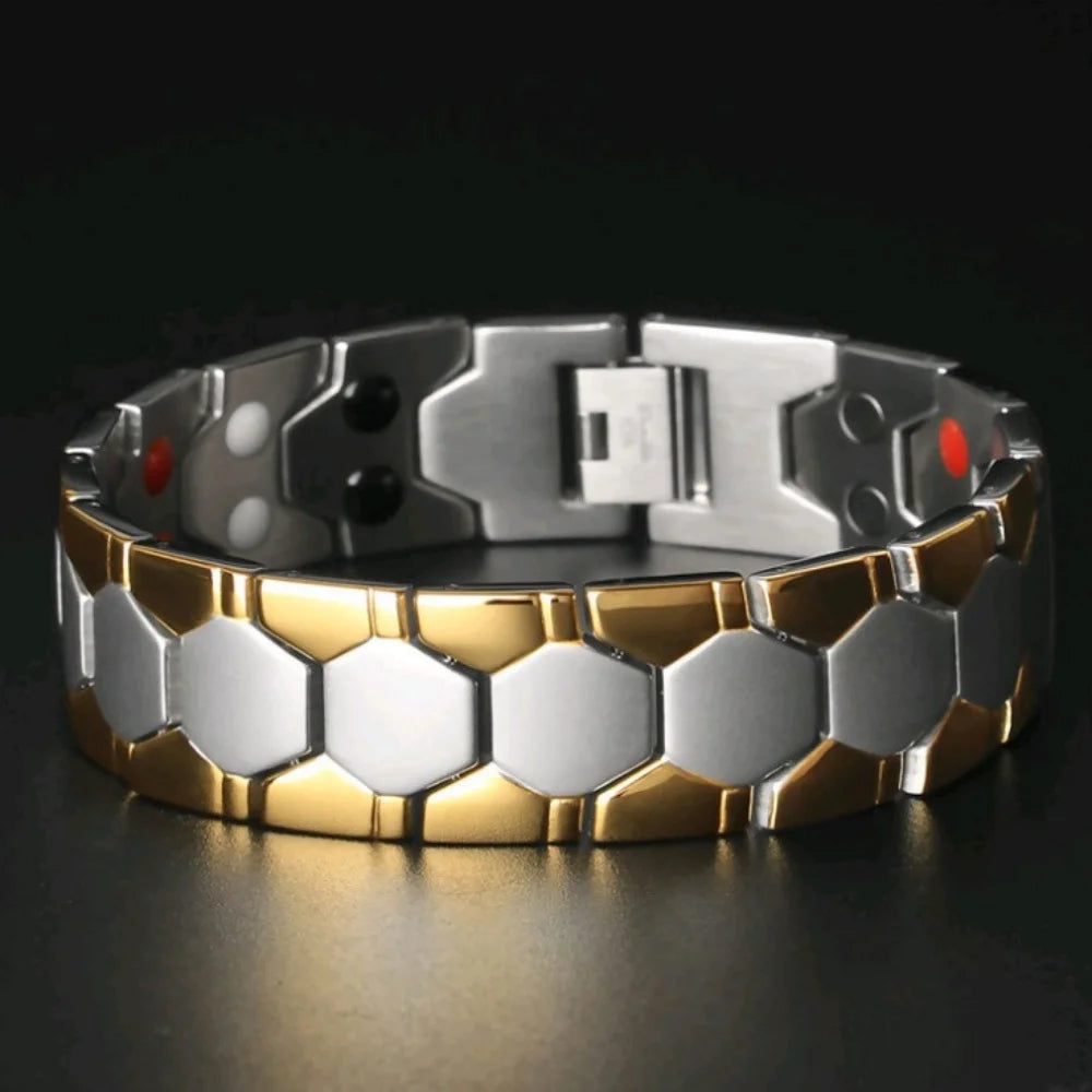 Diamond shaped double dot European and American men's bracelet magnet detachable bracelet spherical magnetic bracelet