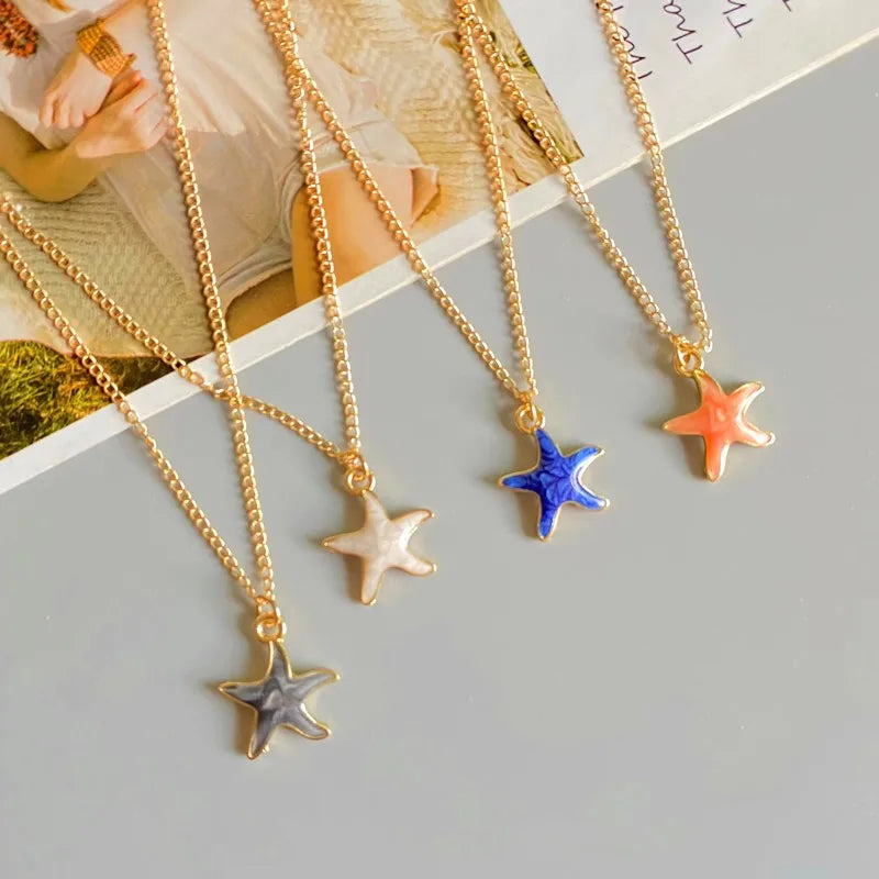 Starfish Necklace for Summer Holiday Gift Cute Lovely New Fashion Choker Necklace Wholesale Jewelry