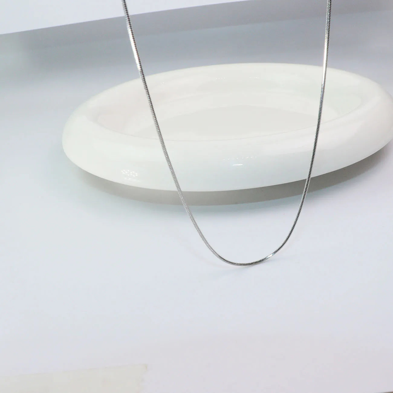 1pcs 40+5cm 100% Stainless Steel Shiny Polish Snake Chain Choker Necklace Women Men Girl's Fashion Jewelry Water Resistant